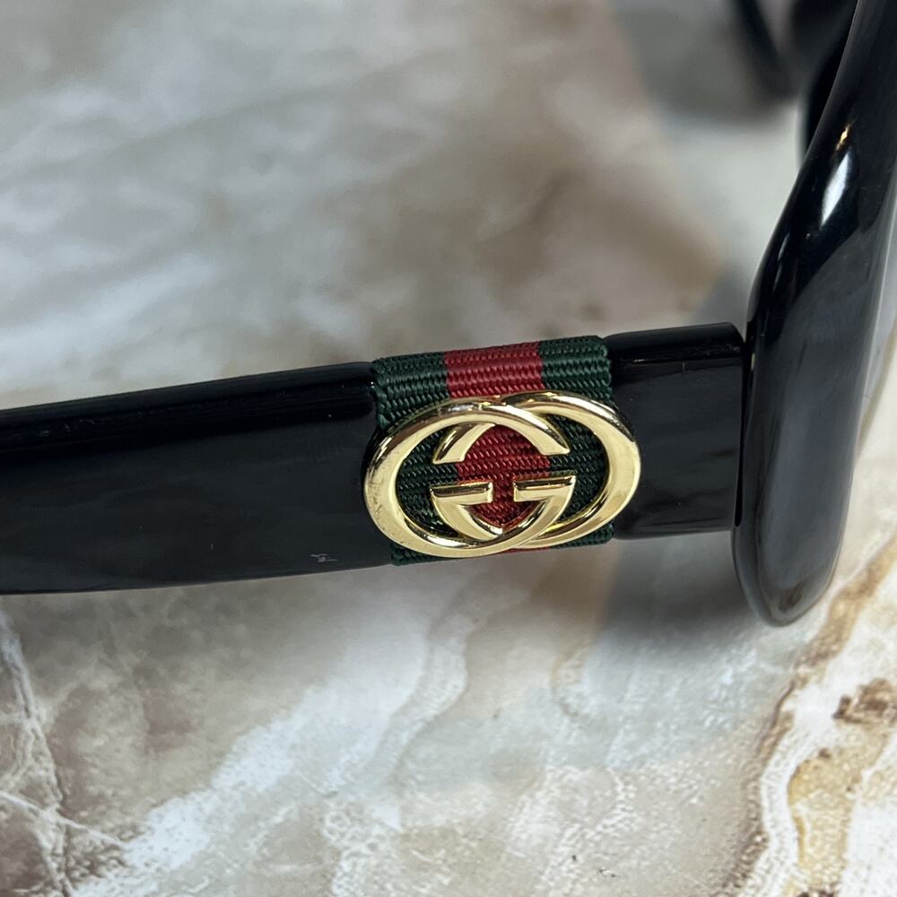 Gucci Sunglasses GG3644/S D28WJ Polished Black FOR FRAMES - SCRATCHED LENSES - Picture 3 of 11